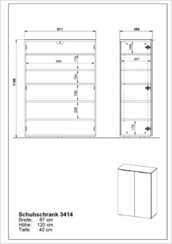 Schuhschrank GENOVA 15 Schuhschrank GENOVA -Segmueller Verkäufe 0414780 008 1280x1280