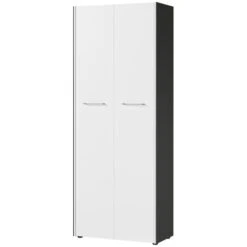 Germania Aktenschrank Pasadena, 4263-569 Aus Holz, 75 X 196 X 40cm, Weiß / Graphit