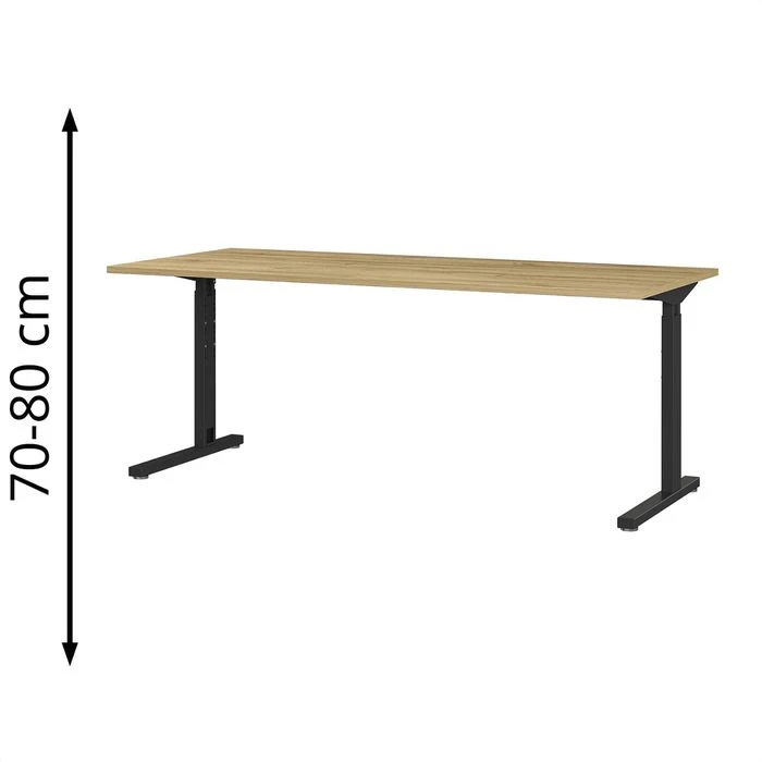 Germania Schreibtisch Profi 2.0, 4253-582, Höhenverstellbar, 180 X 70-80 X 80 Cm, Eiche 1 Germania Schreibtisch Profi 2.0, 4253-582, Höhenverstellbar, 180 X 70-80 X 80 Cm, Eiche