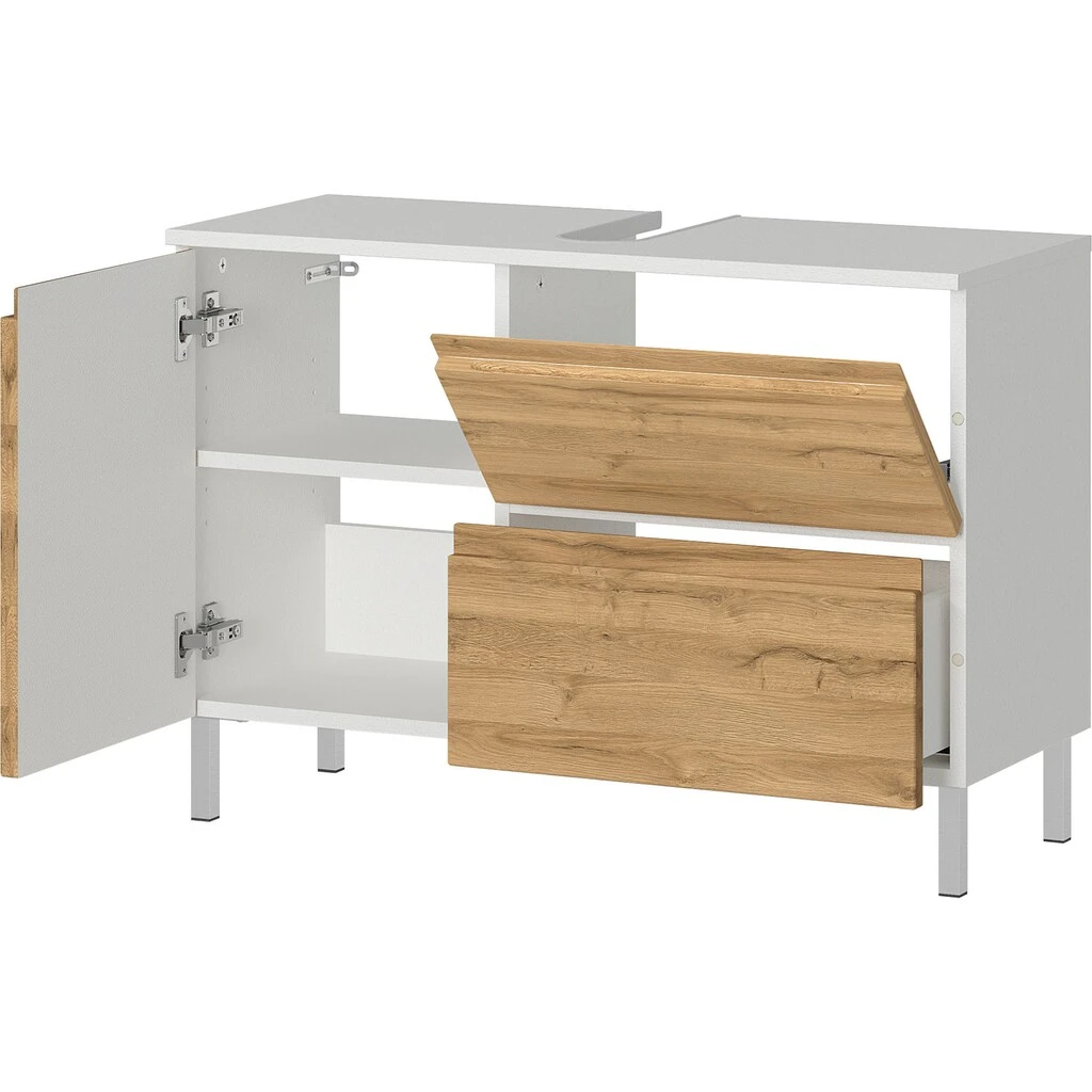 GERMANIA Badmöbel-Set »Torrance«, (3 St.), Bestehend Aus Unterschrank, Spiegel Mit Beleuchtung Und Schrank 4 GERMANIA Badmöbel-Set »Torrance«, (3 St.), Bestehend Aus Unterschrank, Spiegel Mit Beleuchtung Und Schrank – Bild 4