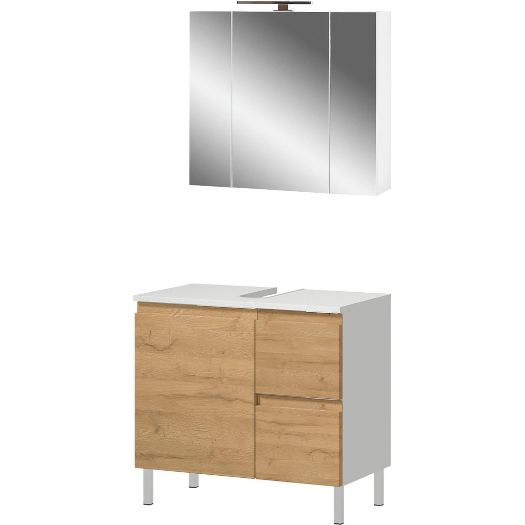 GERMANIA Badmöbel-Set »Torrance«, (2 St.), Waschbecken-Unterschrank Und Spiegelschrank Mit Beleuchtung 2 GERMANIA Badmöbel-Set »Torrance«, (2 St.), Waschbecken-Unterschrank Und Spiegelschrank Mit Beleuchtung – Bild 2
