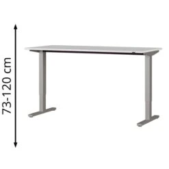 Germania Schreibtisch Agenda, 4244-583, Lichtgrau, Elektrisch Höhenverstellbar, 180 X 73-120 X 80cm
