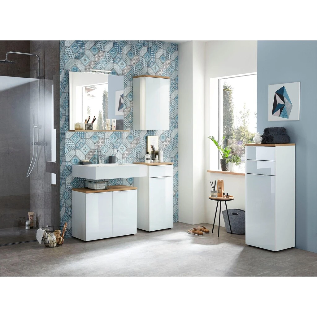 GERMANIA Hängeschrank »Pescara«, Front Mit Glasauflage 4 GERMANIA Hängeschrank »Pescara«, Front Mit Glasauflage – Bild 4