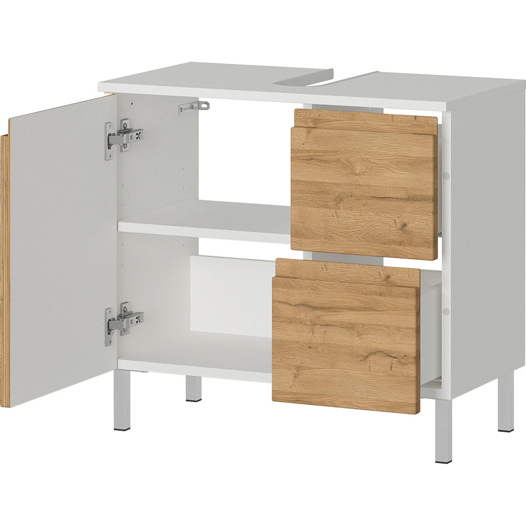 GERMANIA Badmöbel-Set »Torrance«, (2 St.), Waschbecken-Unterschrank Und Spiegelschrank Mit Beleuchtung 4 GERMANIA Badmöbel-Set »Torrance«, (2 St.), Waschbecken-Unterschrank Und Spiegelschrank Mit Beleuchtung – Bild 4