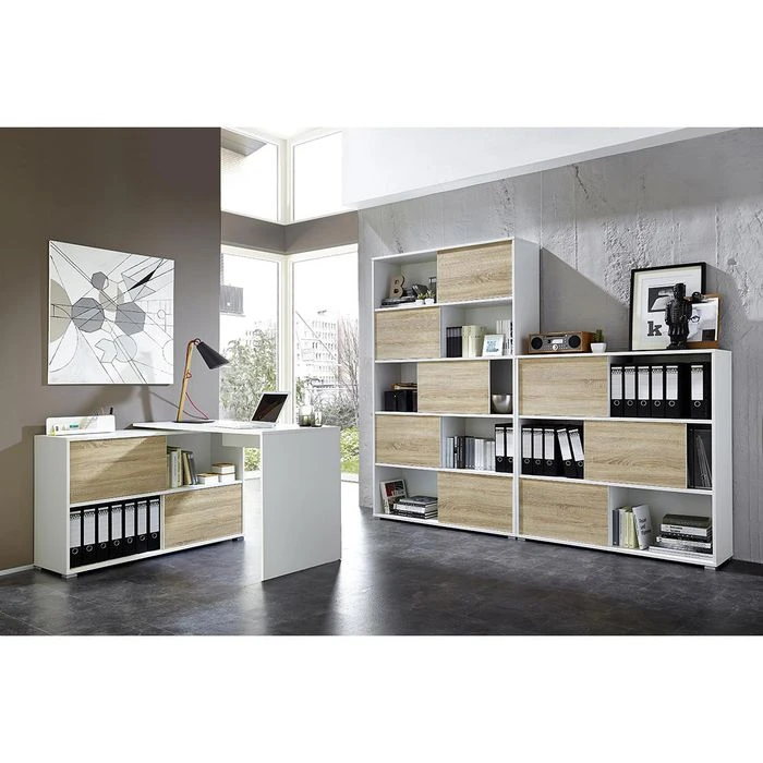 Germania Büromöbel-Set Slide, Weiß, 3-teilig, Schreibtischkombination, Regal 2 Germania Büromöbel-Set Slide, Weiß, 3-teilig, Schreibtischkombination, Regal – Bild 2