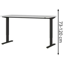 Germania Schreibtisch Agenda, 4244-581, Lichtgrau, Elektrisch Höhenverstellbar, 180 X 73-120 X 80cm