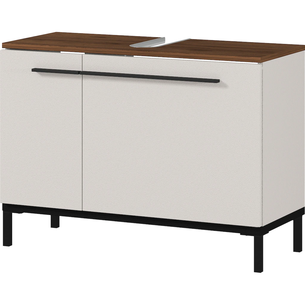 GERMANIA Waschbeckenunterschrank »Yonkers«, Hochwertige ABS-Kanten, Steggriffe Und Hohe Füße Aus Metall 1 GERMANIA Waschbeckenunterschrank »Yonkers«, Hochwertige ABS-Kanten, Steggriffe Und Hohe Füße Aus Metall