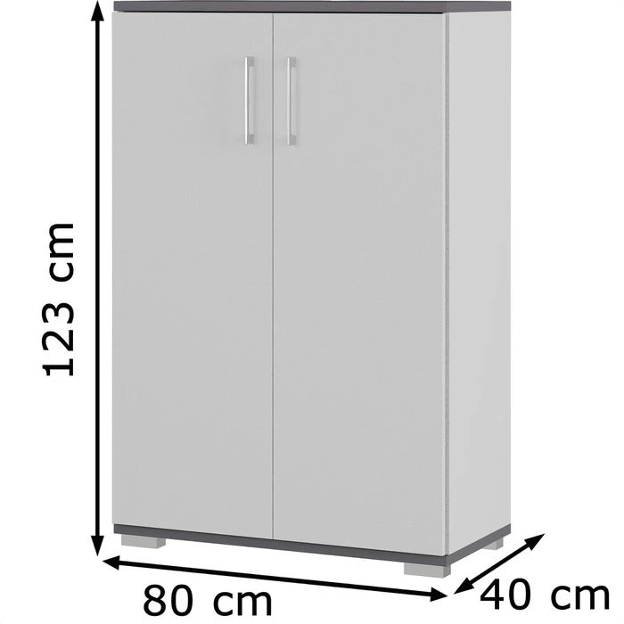 Germania Aktenschrank Profi 2.0, 4247-588 Aus Holz, 80 X 123 X 40cm, Lichtgrau 2 Germania Aktenschrank Profi 2.0, 4247-588 Aus Holz, 80 X 123 X 40cm, Lichtgrau – Bild 2
